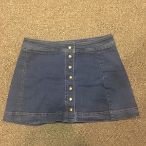 Free People Jean Skirt